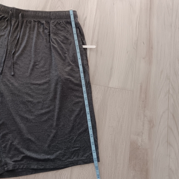 Latuza Pajama Bottoms Shorts Drawstring Elastic Comfy Lounge 9" Inseam Grey XL - Picture 4 of 9